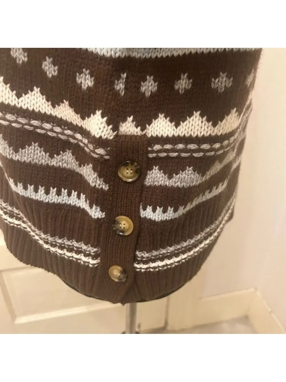 SUNDANCE Women’s.Wool Blend Intarsia Pullover Sweater Cottage Core Cosy